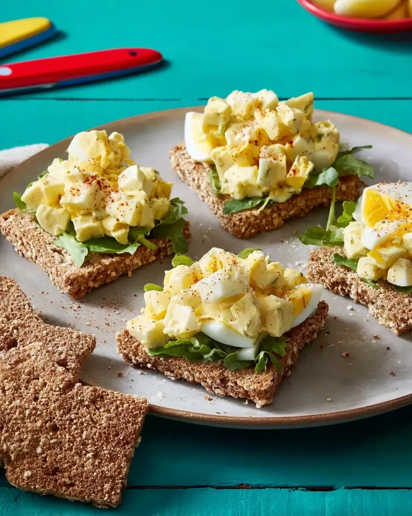 Simple Egg Salad 3 Boiling eggs in a pot on a stovetop