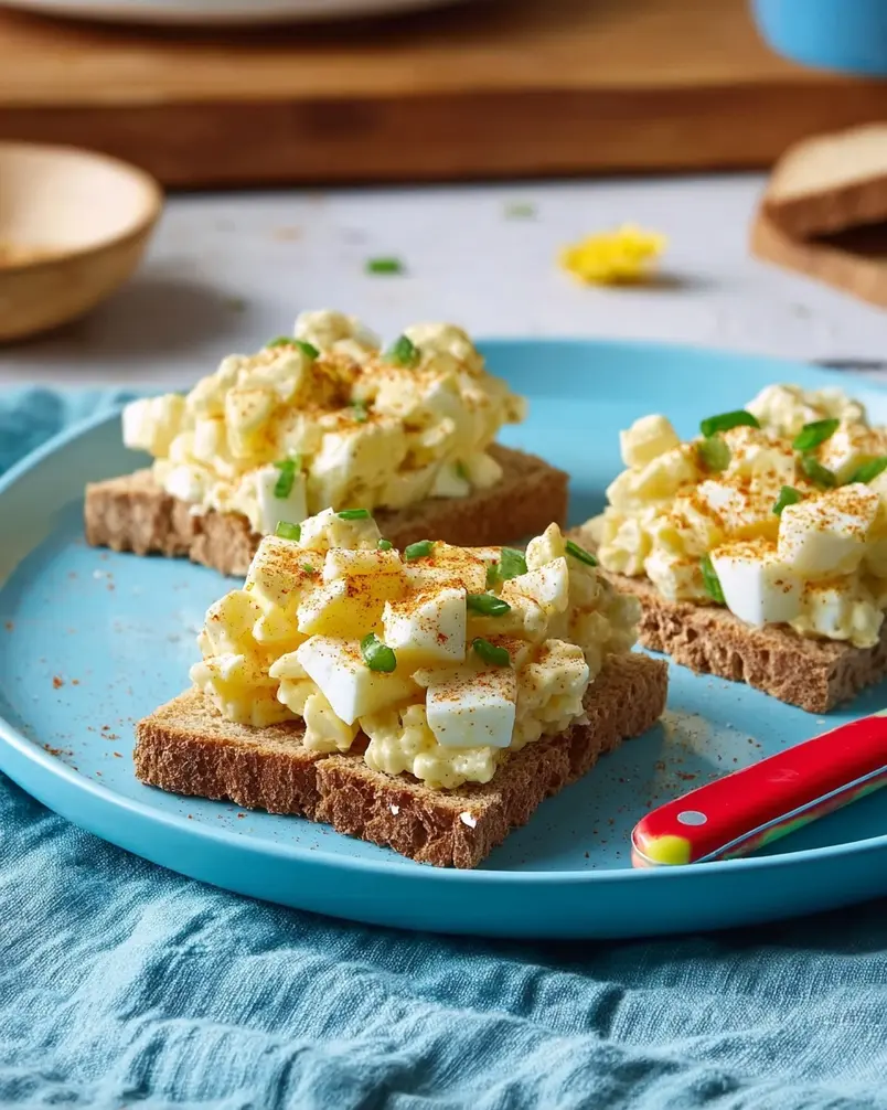 Simple Egg Salad 2 Ingredients for simple egg salad neatly arranged on a counter