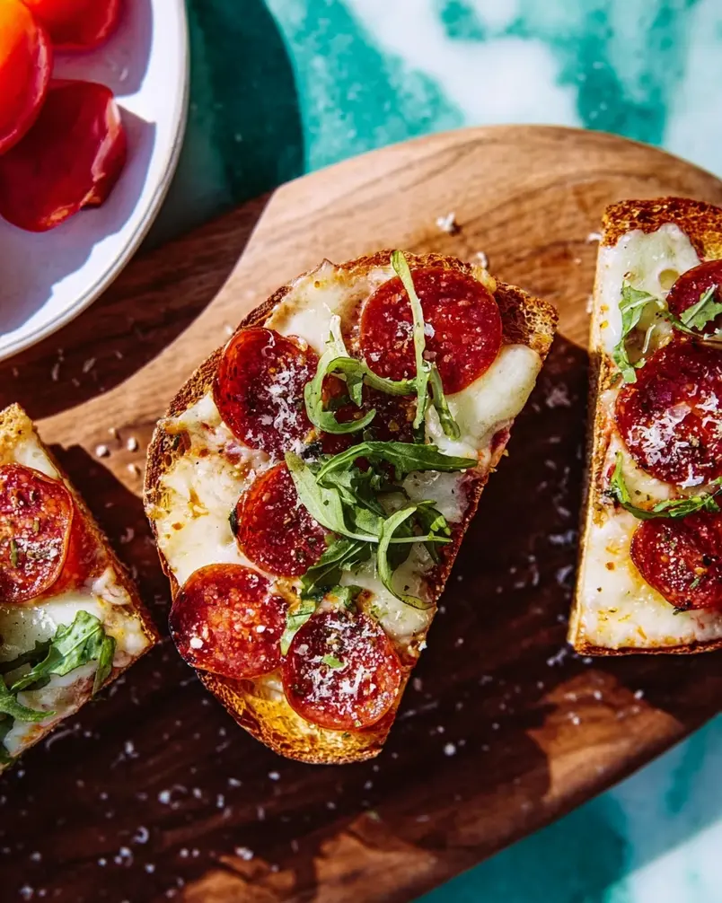 Pizza Lava Toast 2 Close-up of Pizza Lava Toast being assembled with vibrant toppings