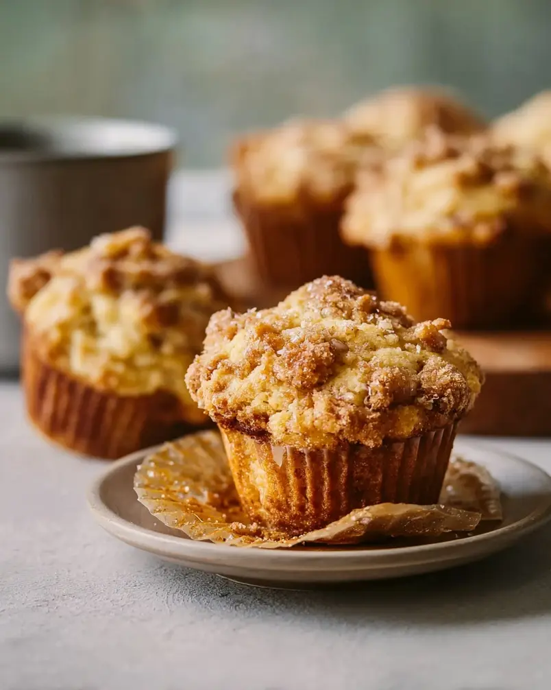 Apple Strudel Muffins 2 Muffin batter being poured into muffin tins with chopped apples visible