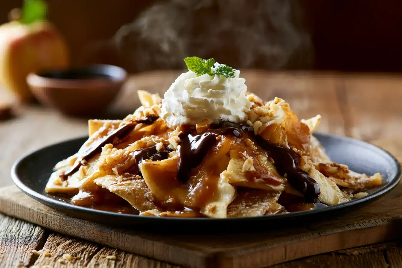 Caramel Apple Nachos with Drizzled Chocolate 3 Caramel Apple Nachos with Drizzled Chocolate