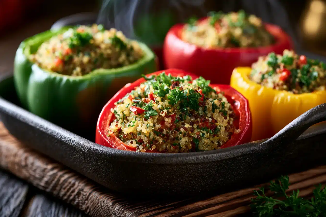 Herbed Quinoa Stuffed Peppers 2 Herbed Quinoa Stuffed Peppers