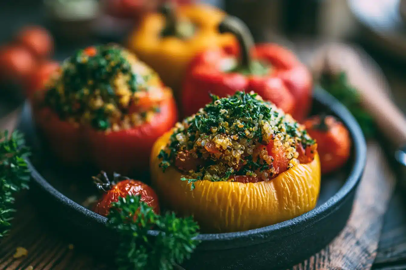 Herbed Quinoa Stuffed Peppers 3 Herbed Quinoa Stuffed Peppers