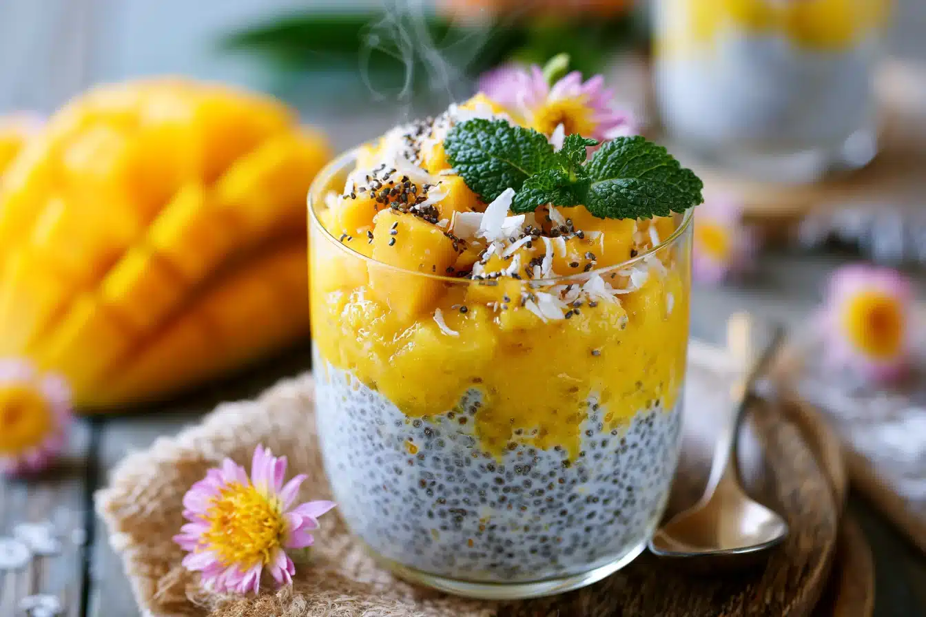 Mango Coconut Chia Pudding 2 Mango Coconut Chia Pudding
