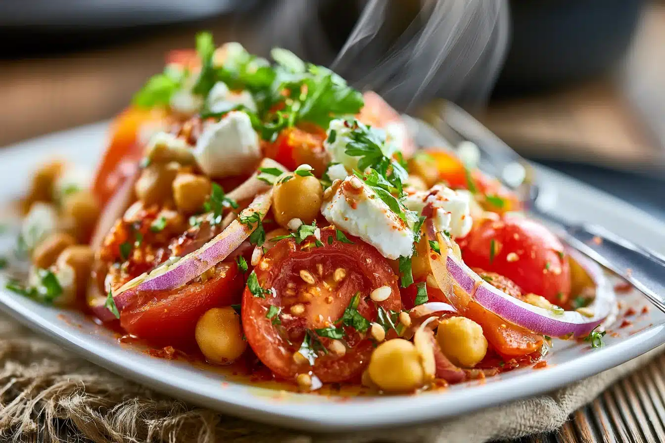 Mediterranean Chickpea Salad with Feta 2 Mediterranean Chickpea Salad with Feta