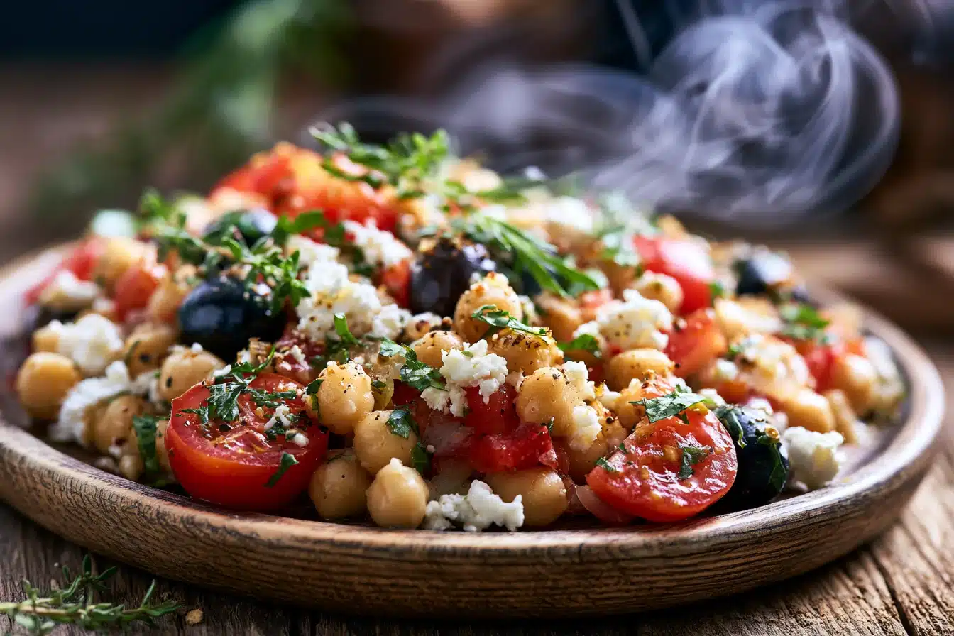 Mediterranean Chickpea Salad with Feta 3 Mediterranean Chickpea Salad with Feta