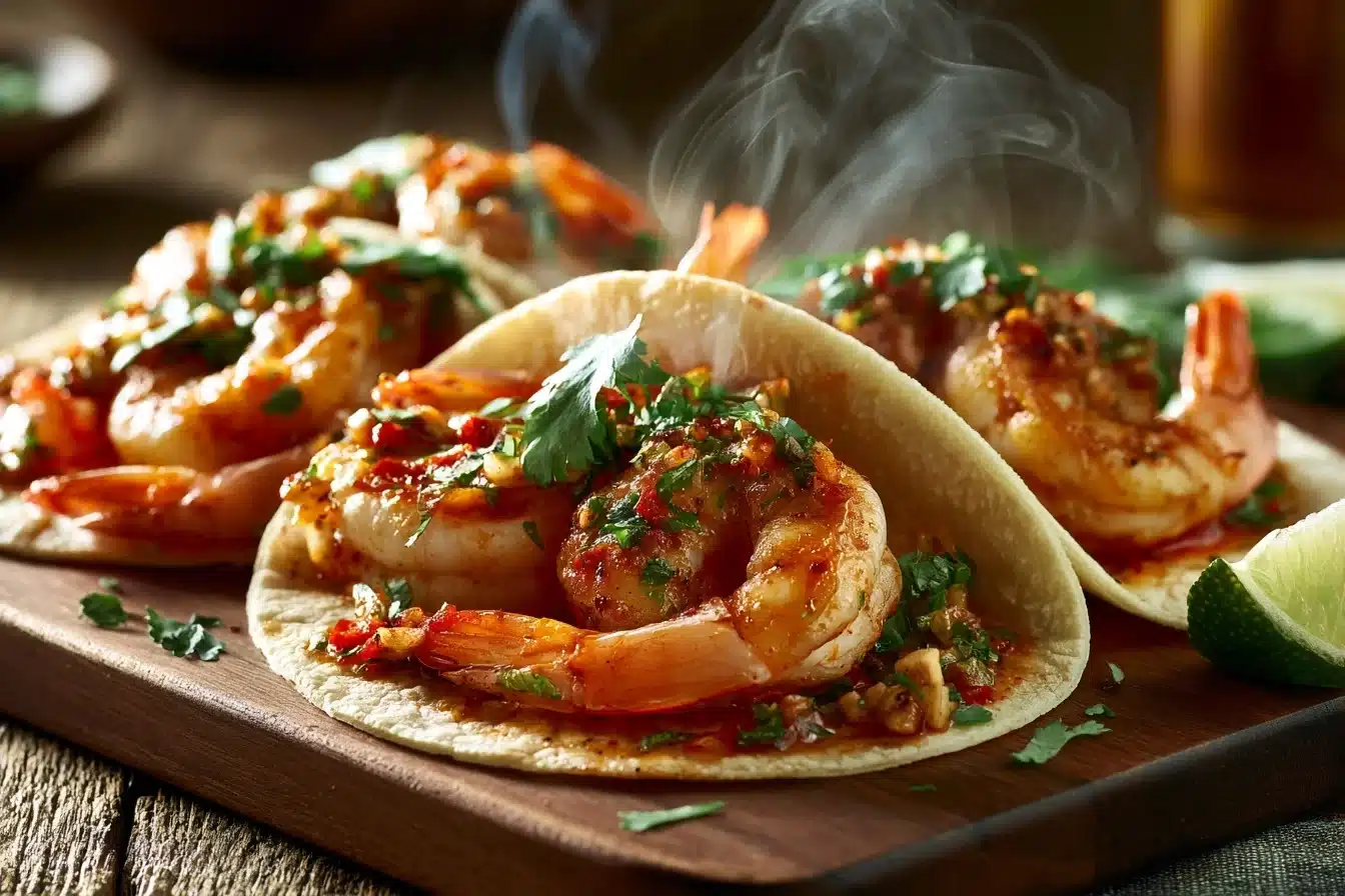 Spicy Garlic Shrimp Tacos 3 Spicy Garlic Shrimp Tacos