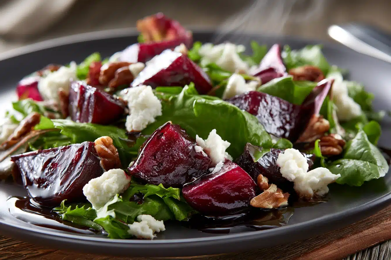 Balsamic Roasted Beet Salad with Goat Cheese 2 Balsamic Roasted Beet Salad with Goat Cheese