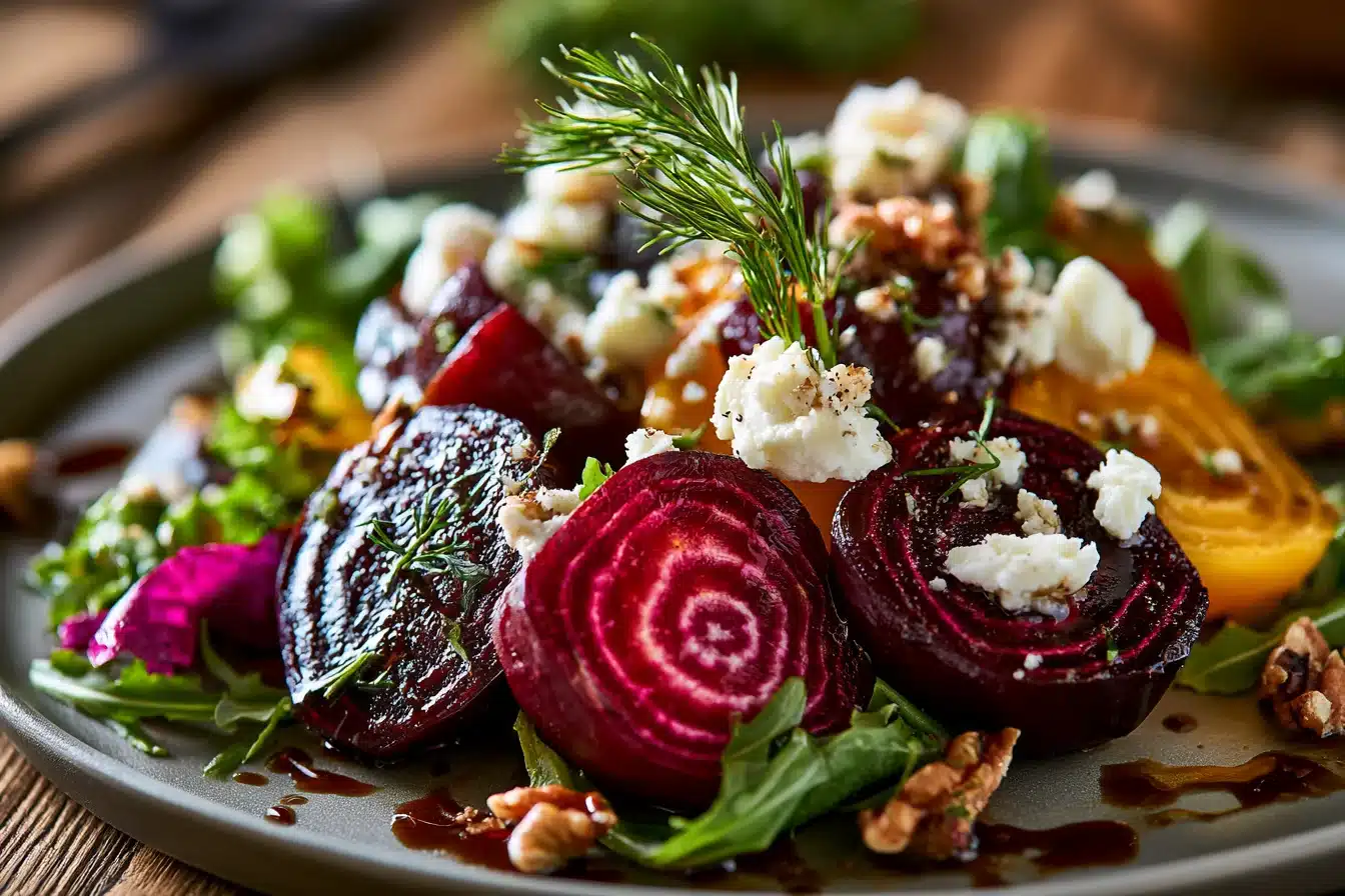 Balsamic Roasted Beet Salad with Goat Cheese 3 Balsamic Roasted Beet Salad with Goat Cheese