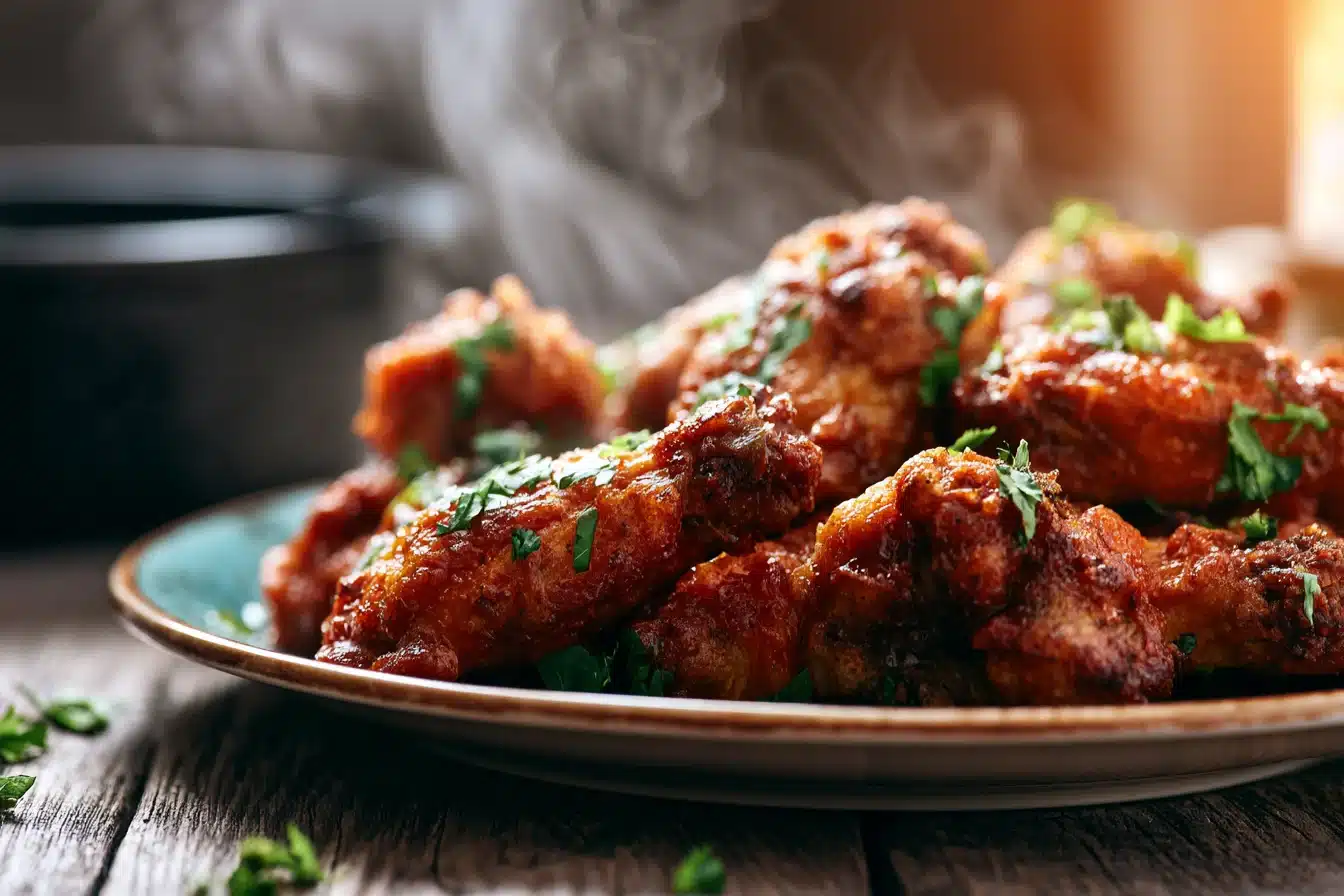 Crispy Air Fryer Chicken Wings with Buffalo Sauce 2 Crispy Air Fryer Chicken Wings with Buffalo Sauce