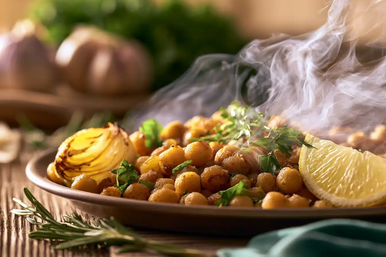 Crispy Lemon Garlic Chickpeas 3 Crispy Lemon Garlic Chickpeas