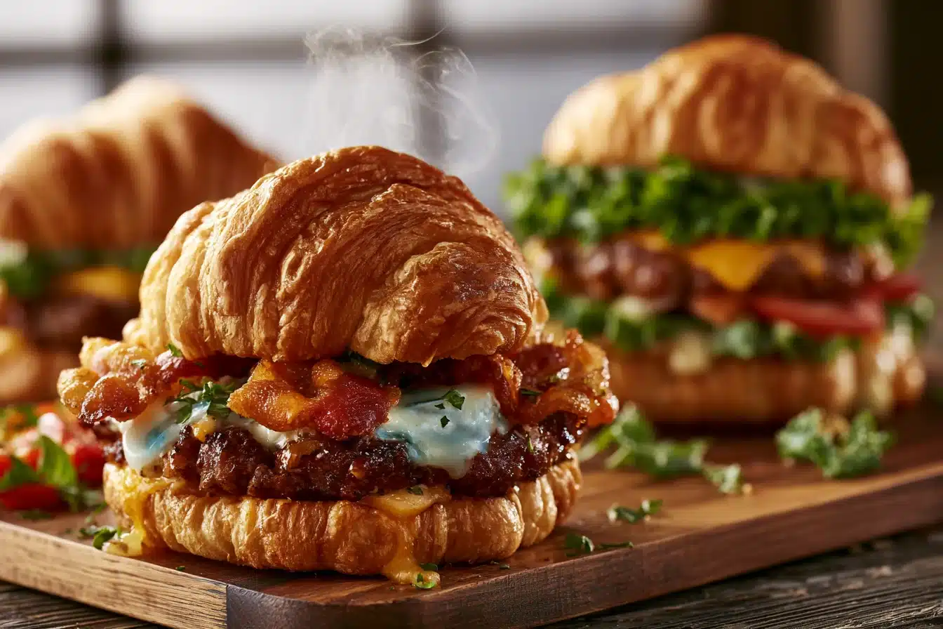 CROISSANT SMASH BURGERS 3 CROISSANT SMASH BURGERS