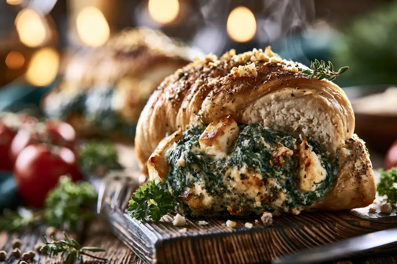 Savory Spinach and Feta Stuffed Chicken 3 Savory Spinach and Feta Stuffed Chicken