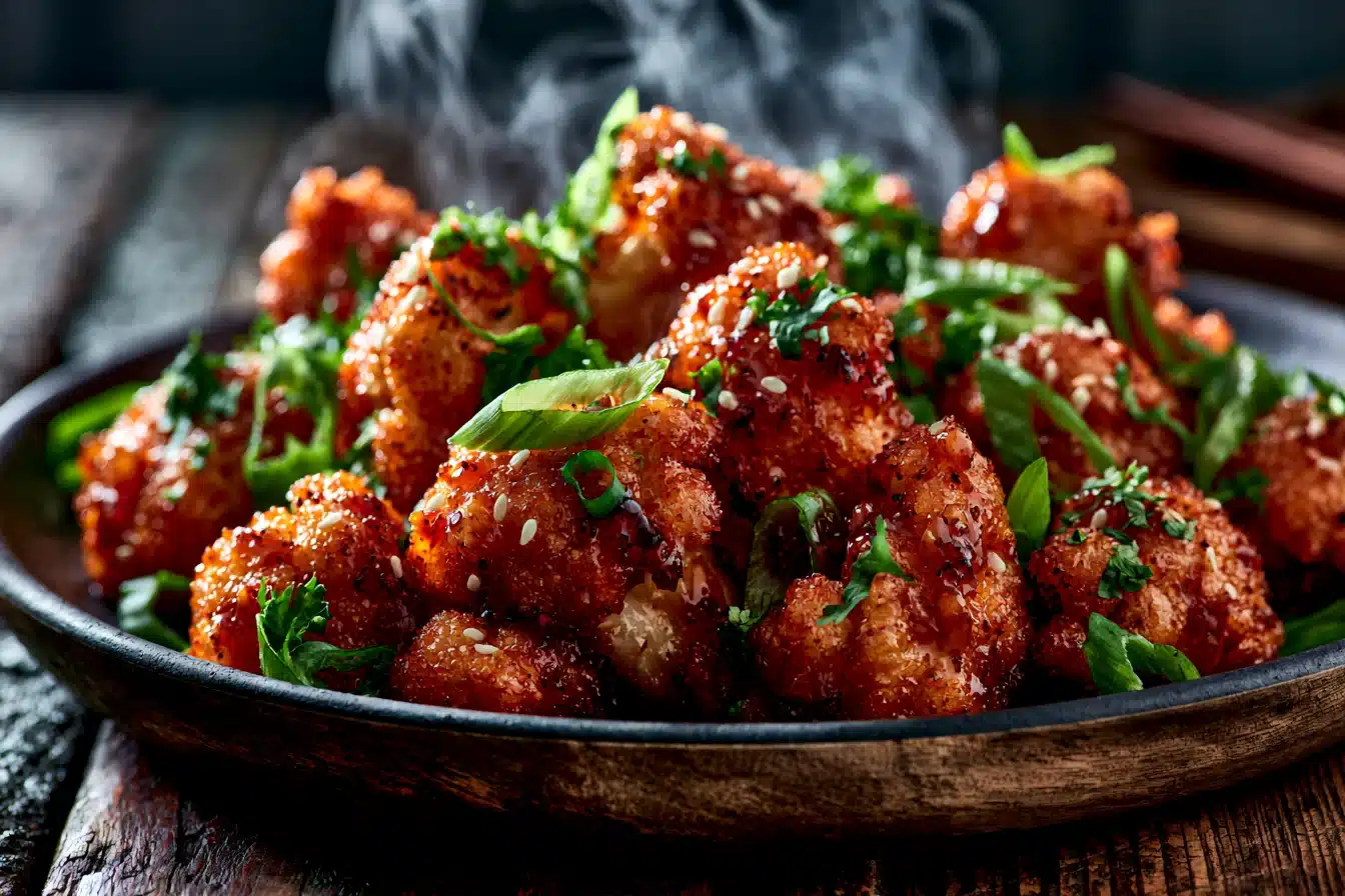 Spicy Honey Garlic Cauliflower Bites 2 Spicy Honey Garlic Cauliflower Bites