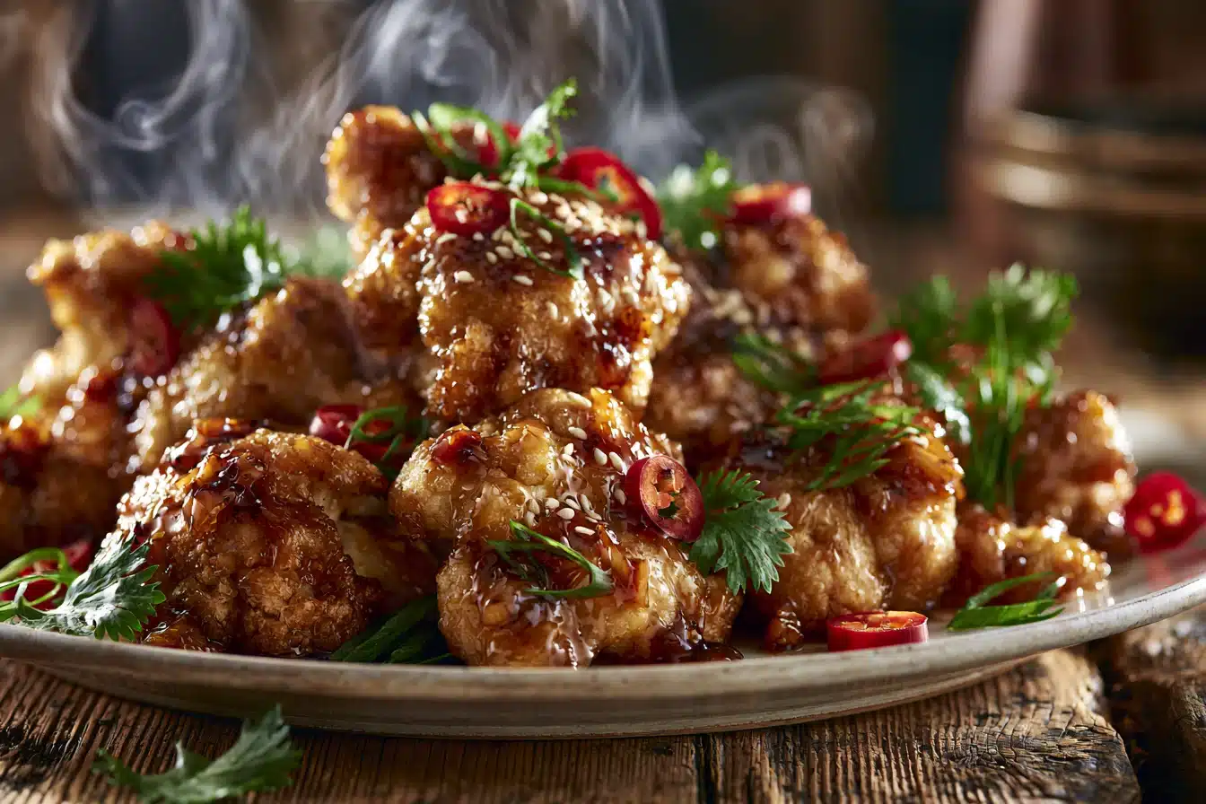 Spicy Honey Garlic Cauliflower Bites 3 Spicy Honey Garlic Cauliflower Bites