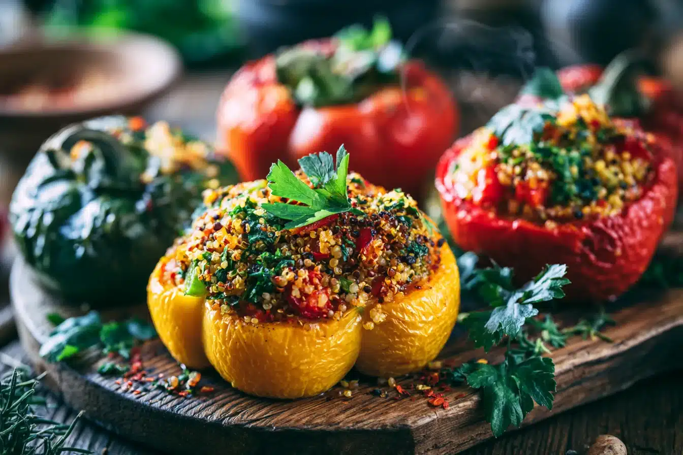 Stuffed Bell Peppers with Quinoa 3 Stuffed Bell Peppers with Quinoa