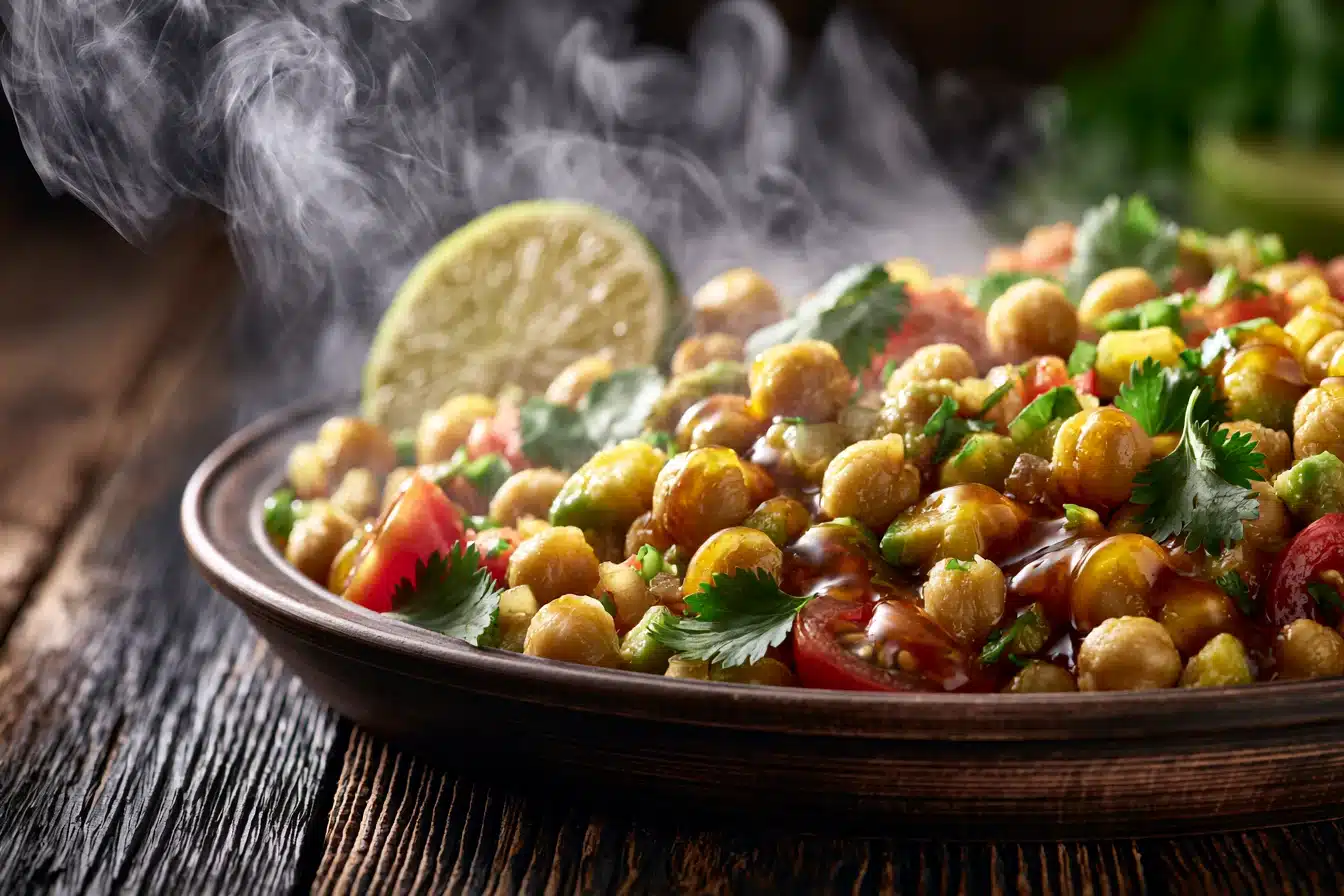 Zesty Avocado Chickpea Salad with Lime 3 Mixing Zesty Avocado Chickpea Salad with Lime
