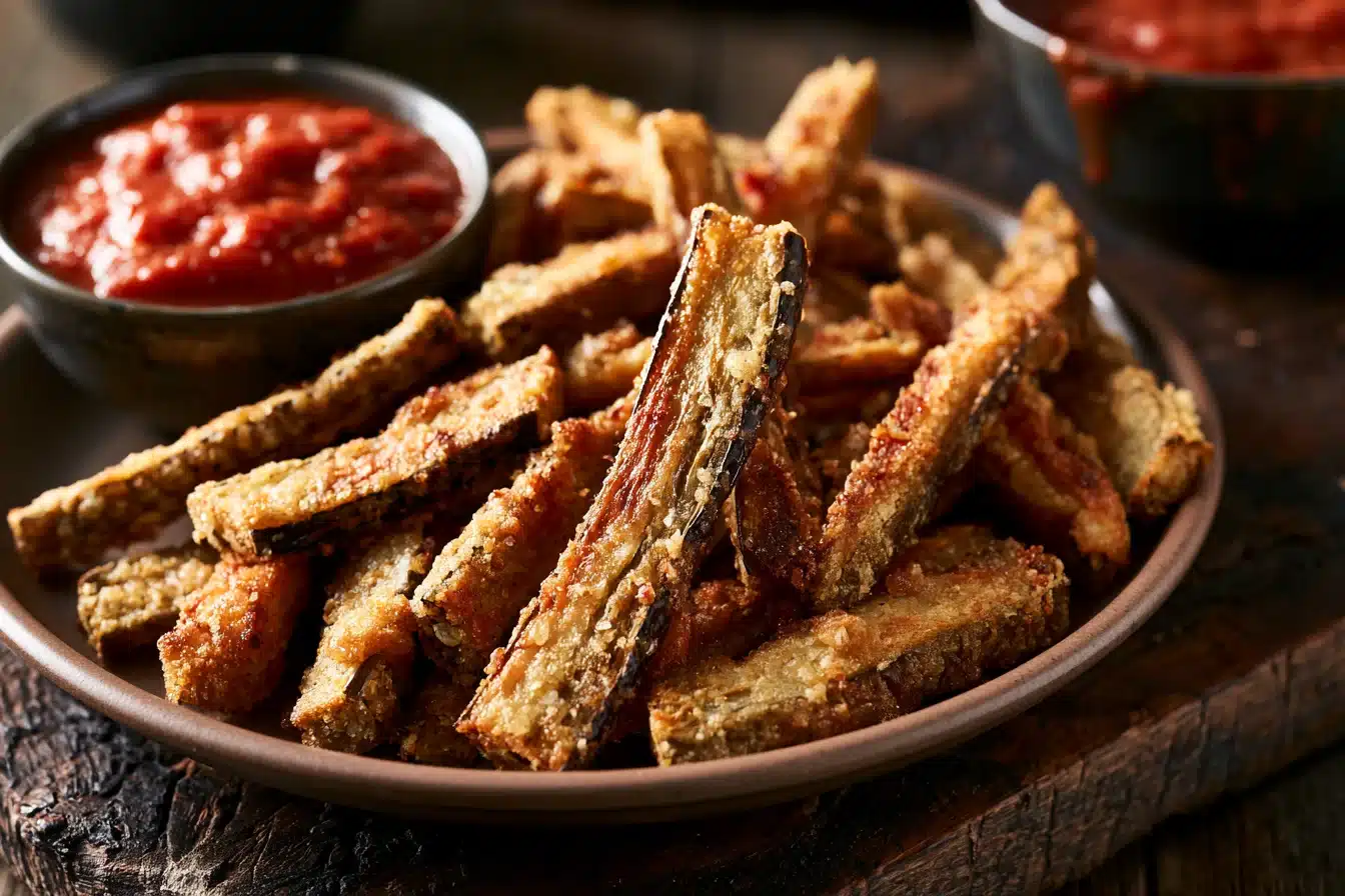 Crispy Baked Eggplant Fries with Marinara 2 Crispy Baked Eggplant Fries with Marinara