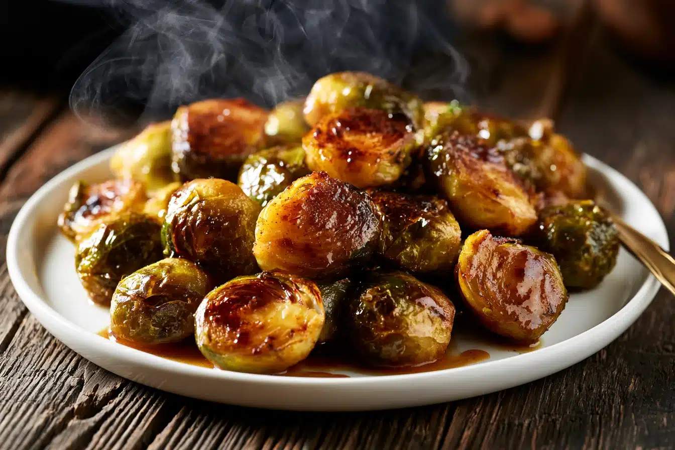 Maple Cinnamon Roasted Brussels Sprouts 2 Maple Cinnamon Roasted Brussels Sprouts