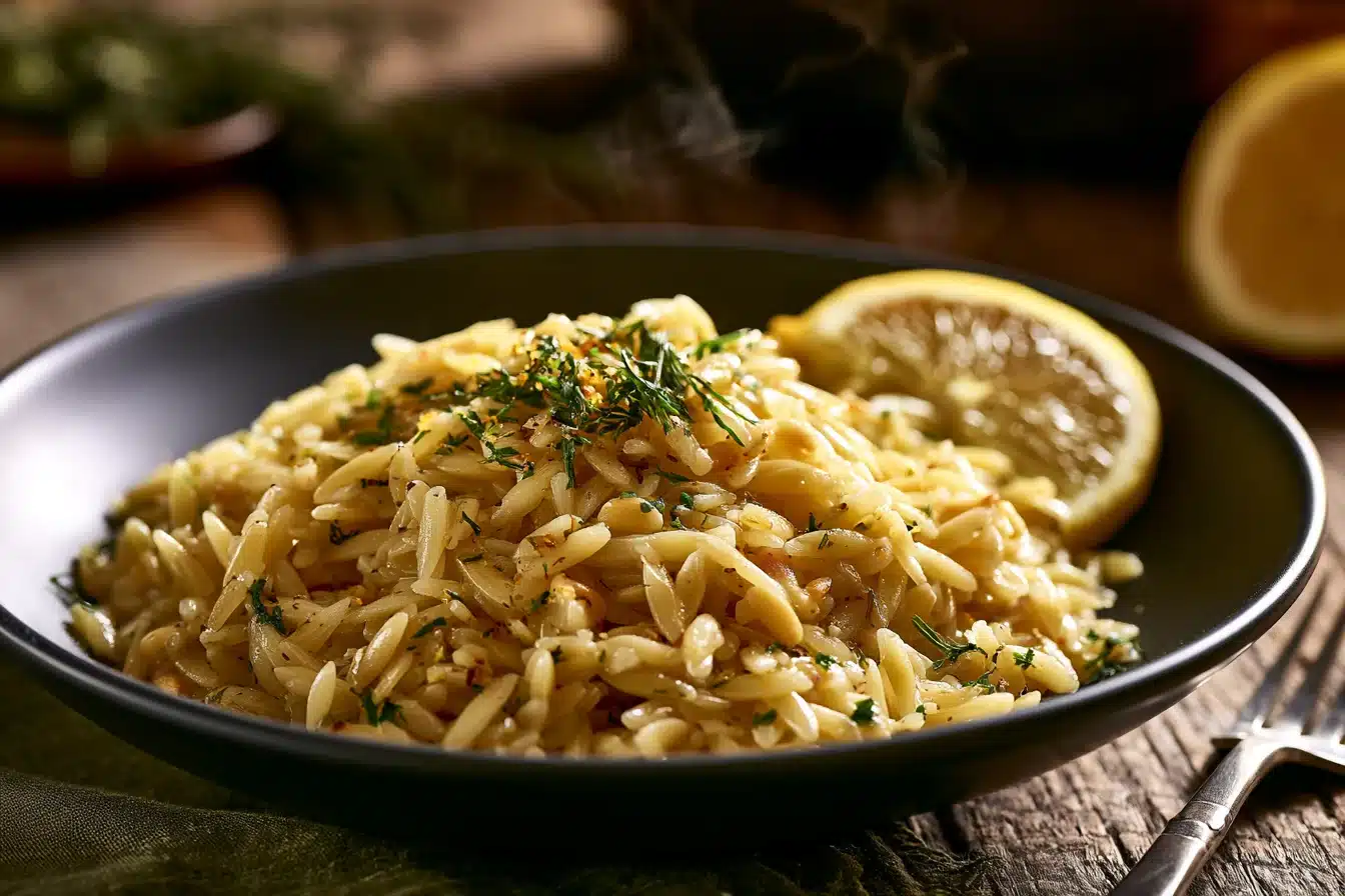 Lemon Garlic Orzo Pasta Recipe 2 Lemon Garlic Orzo Pasta Recipe
